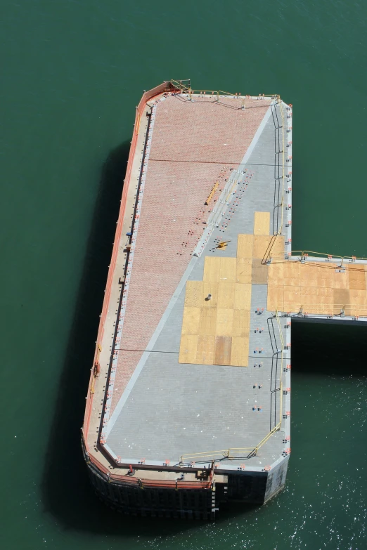 there is an aerial po of an abandoned boat dock