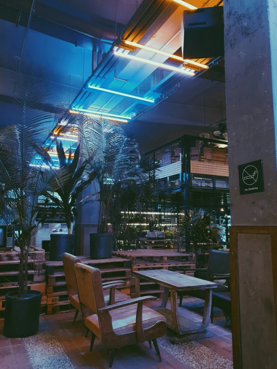 inside view of an empty restaurant with no people