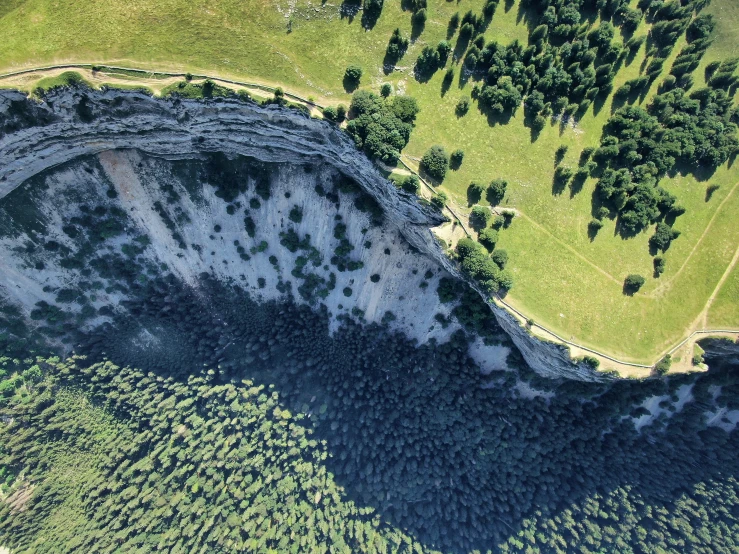 the view from a very small airplane of water and land