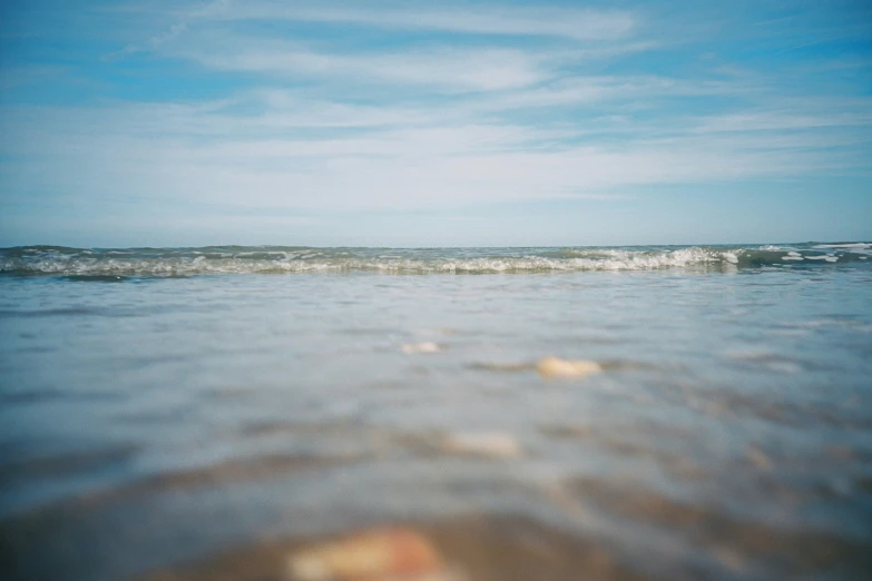 an image of the ocean with a few waves