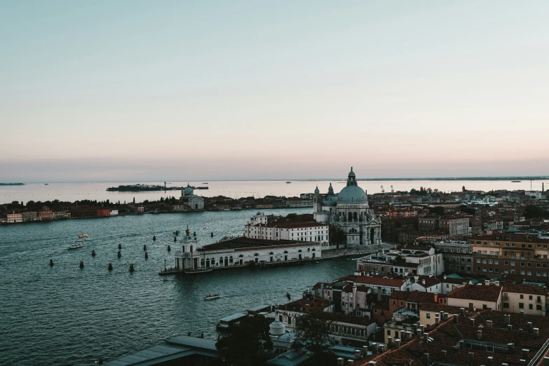 a very large body of water in a city