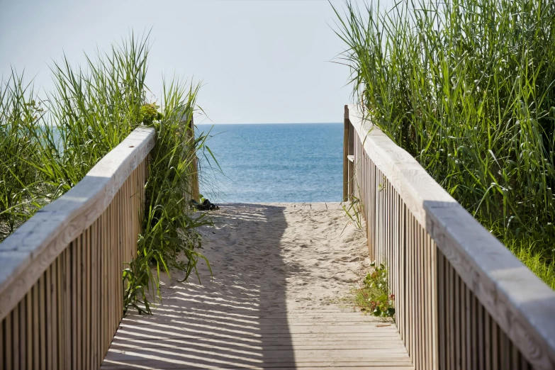 a very long bridge over to the ocean