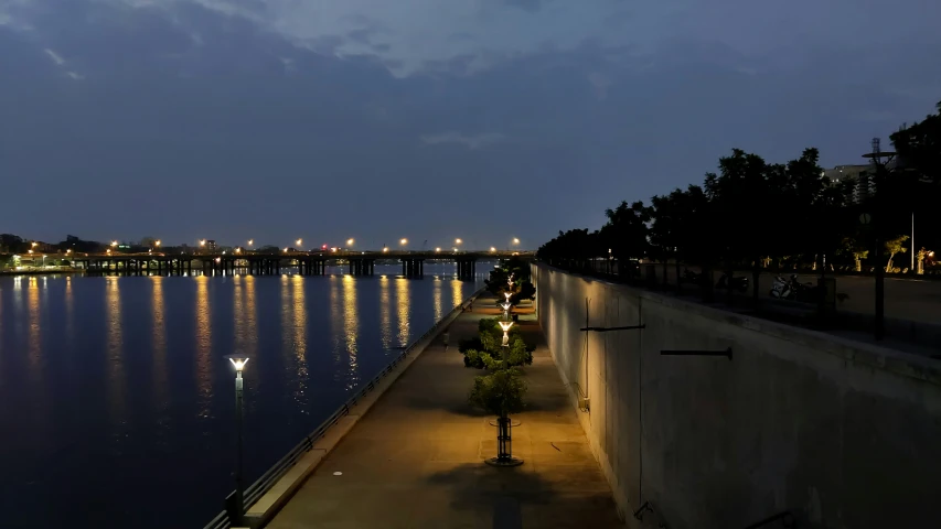 the water is really calm at night time