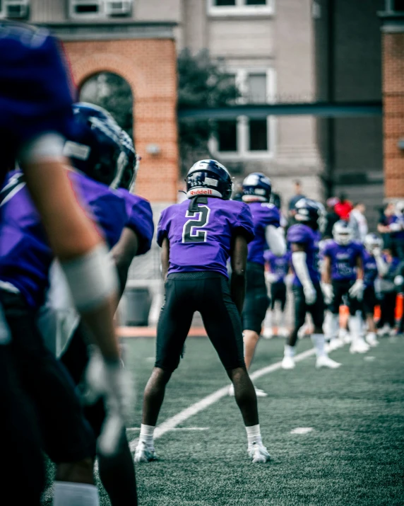 players on the field during a football game