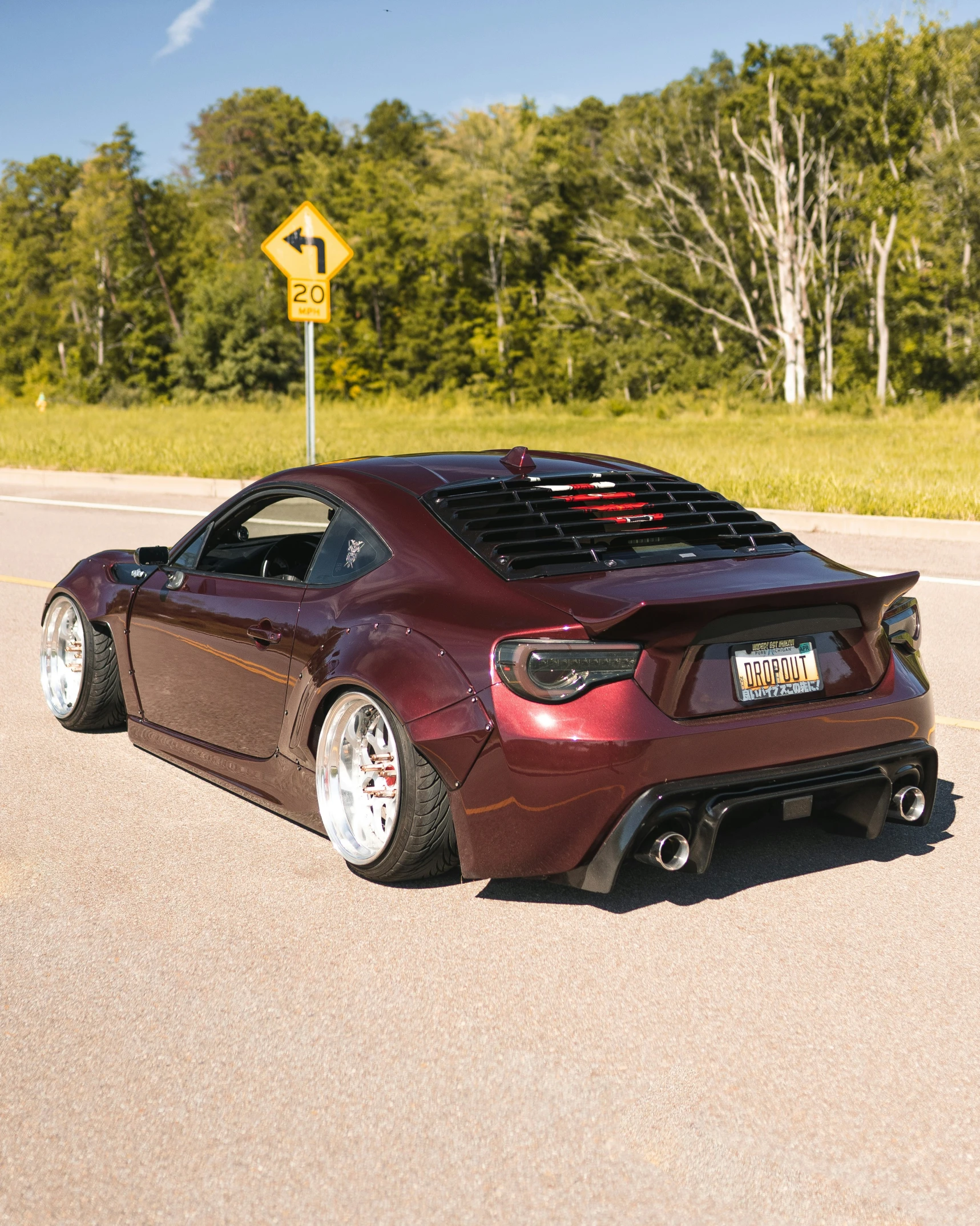 an automobile parked on the side of the road