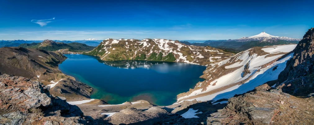 mountains and lake in the high country area