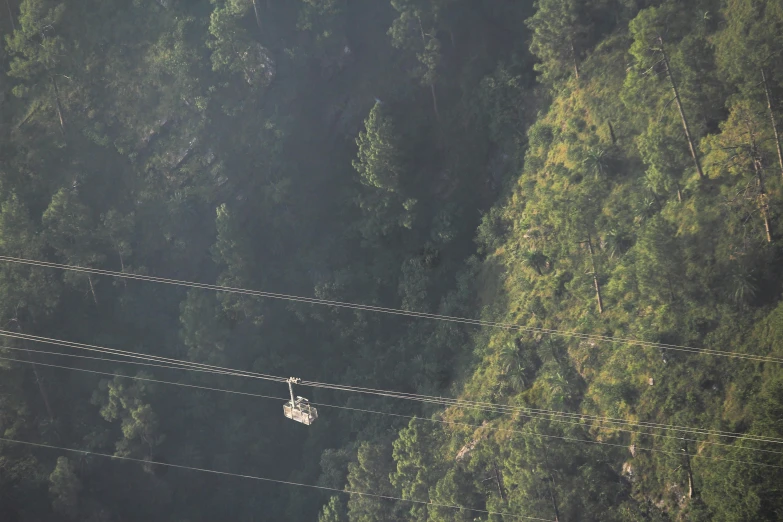 power lines with a mountain background