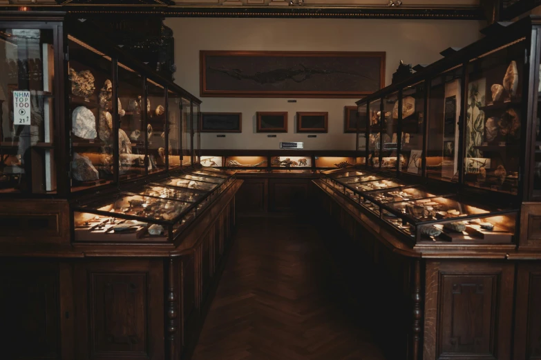 a store filled with lots of different jewelry and framed pictures