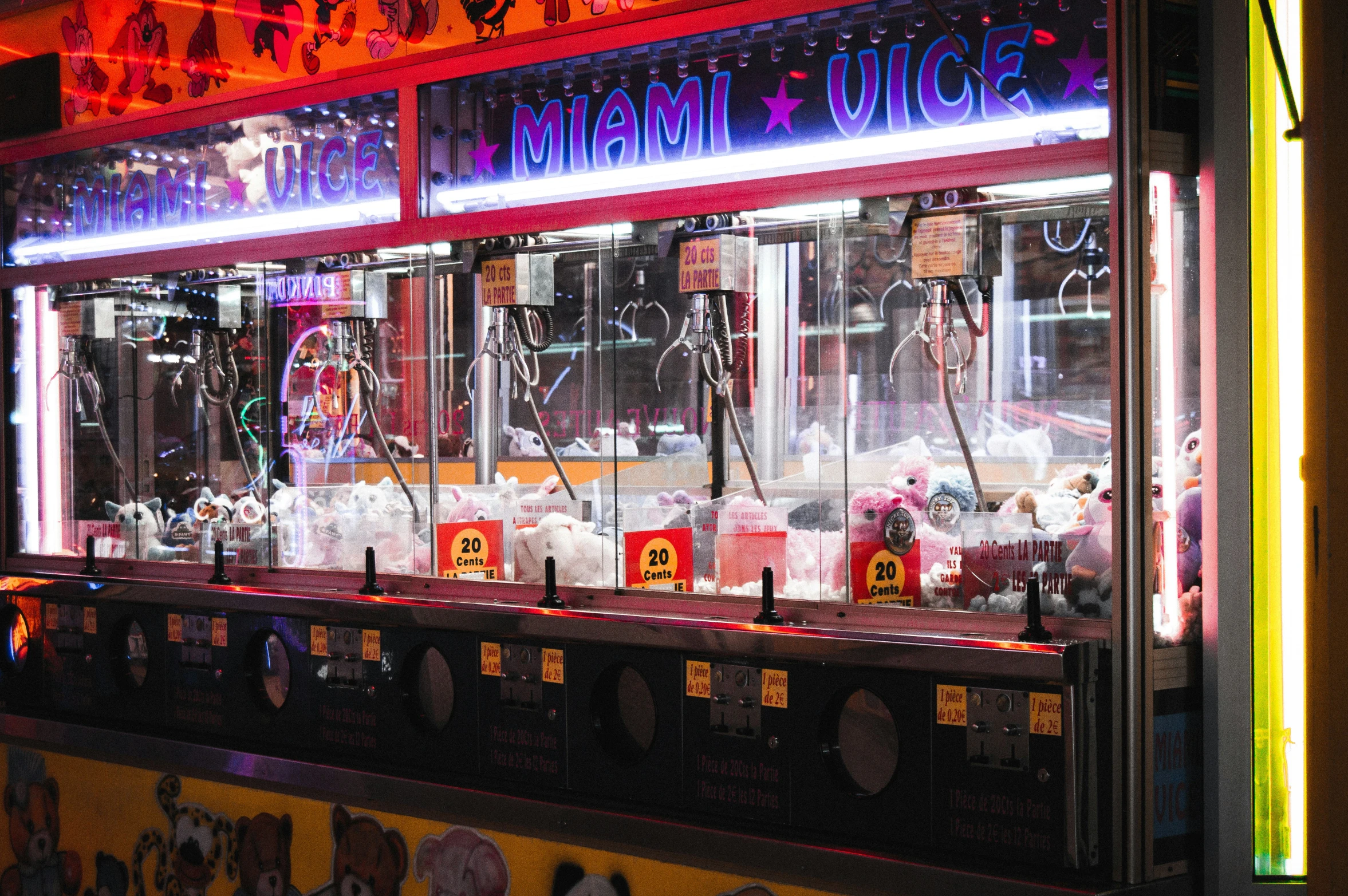 a city's old looking machine store sells all kinds of candy