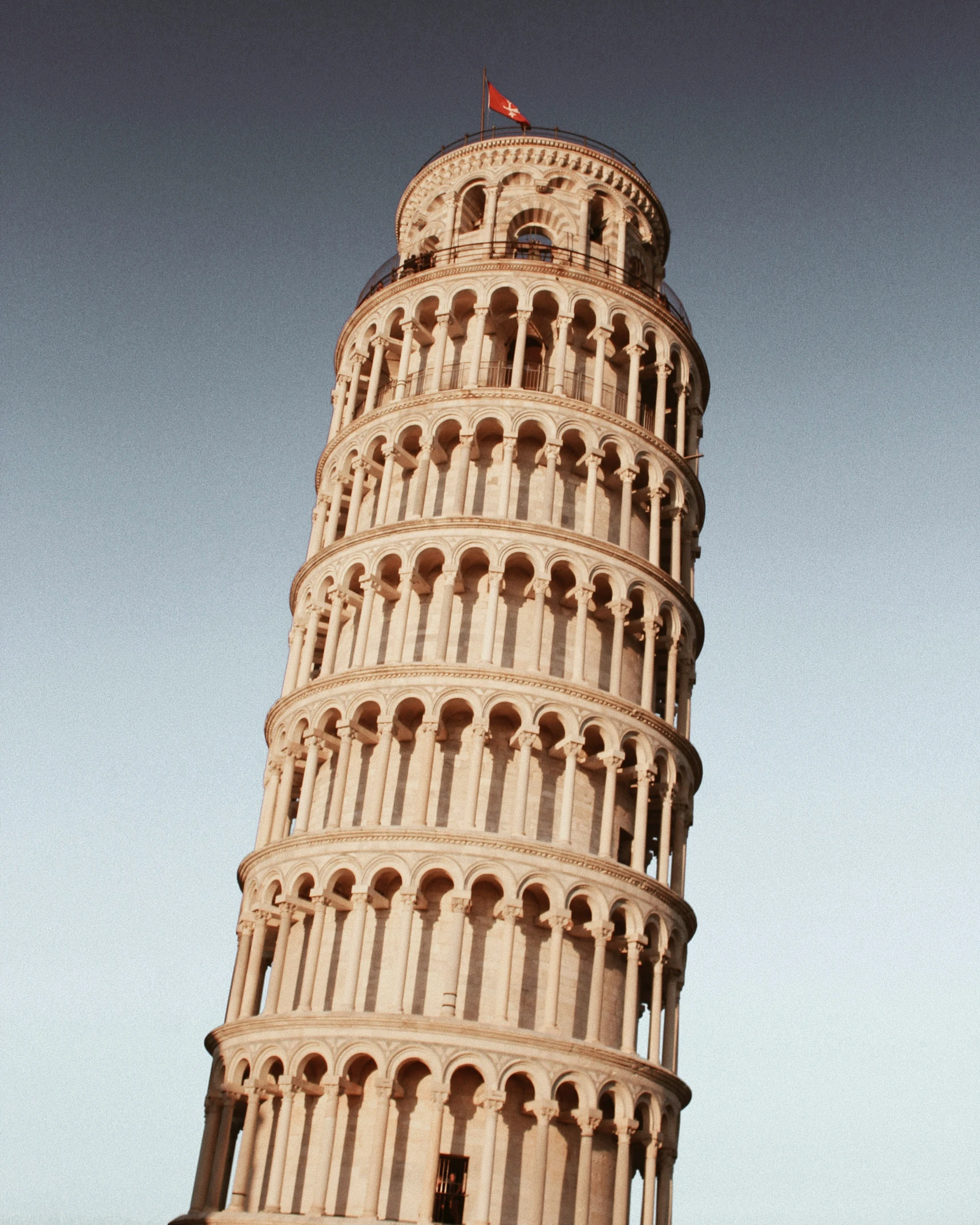 the leaning tower in the middle of the sky