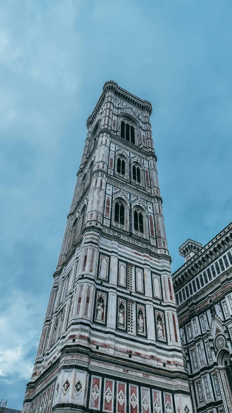 the big clock tower has many windows in it