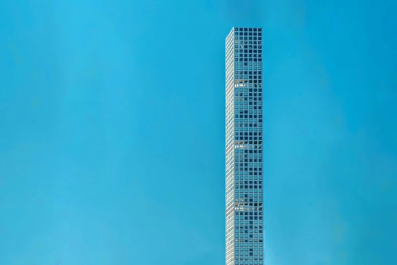 the very tall building has multiple levels on it