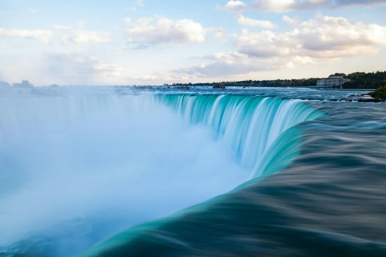 a large river that has water rushing down it