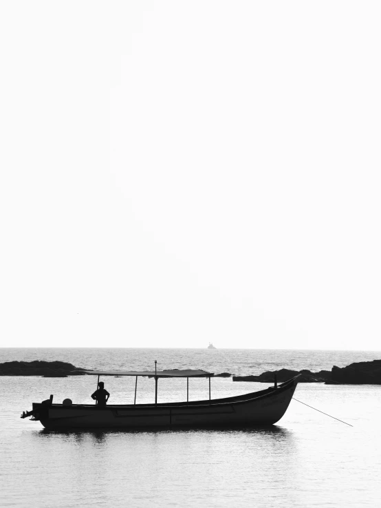 a boat that is sitting in the water