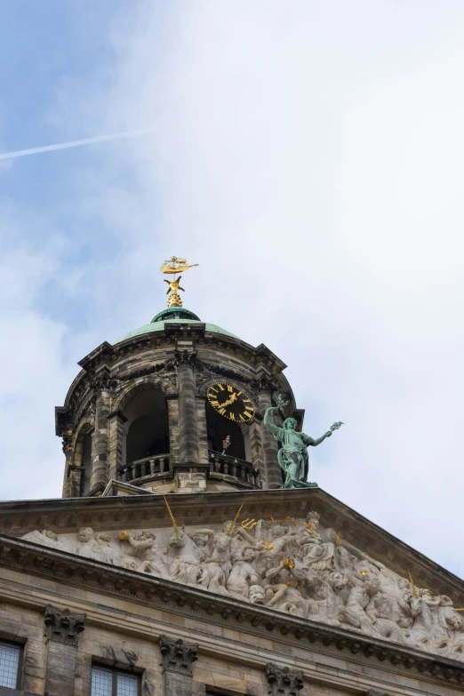 a building that has a large clock at the top