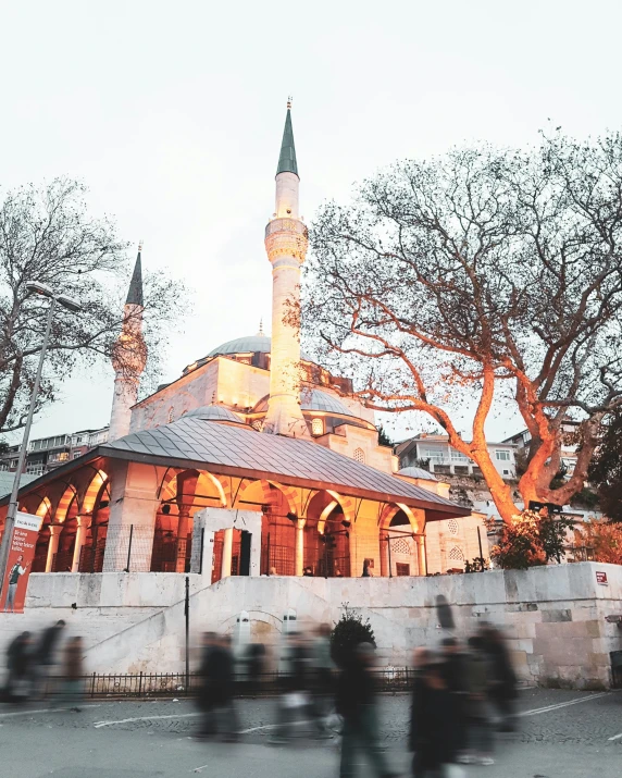 a church that has a large clock tower