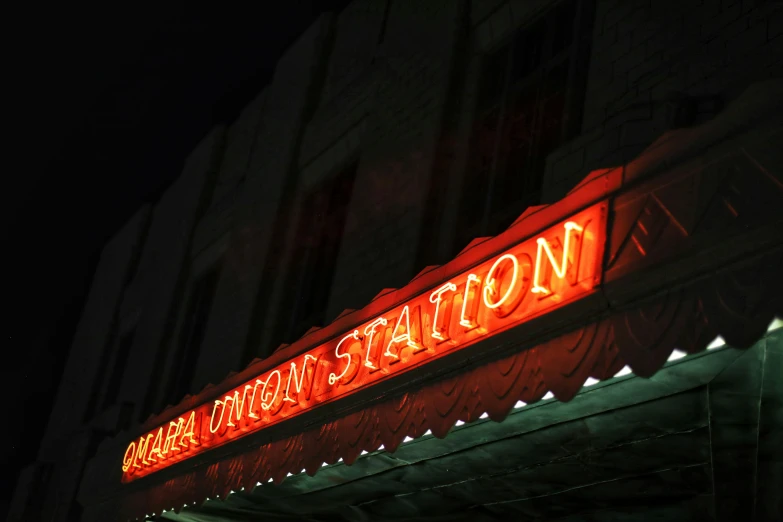 an old - fashioned lit up sign is seen in this po