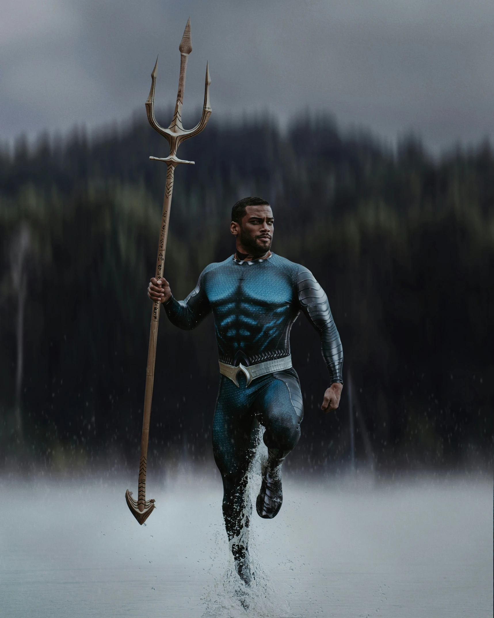 a man with an olympic style body holding an anchor
