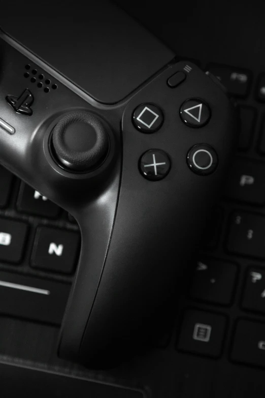 a close up view of a game controller