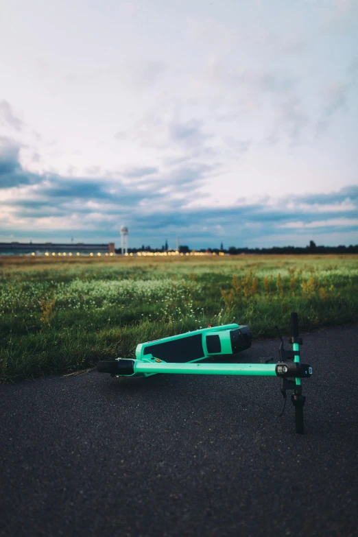 a scooter that is sitting on the ground