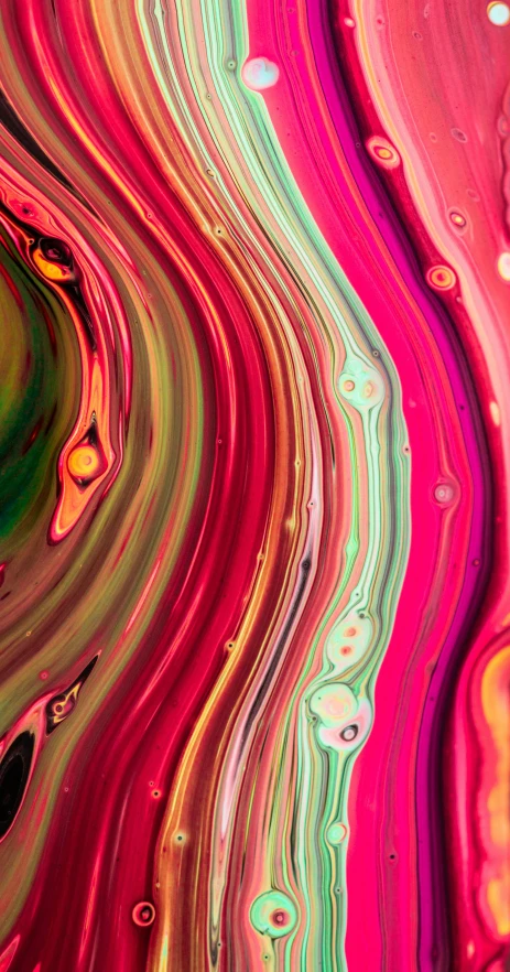 a colorful fluid painting with multiple colors