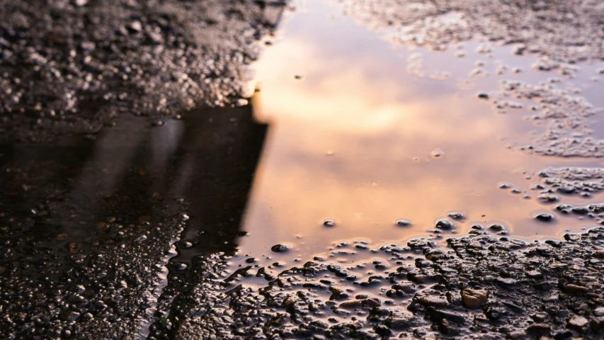 some water drops and a sky in the background