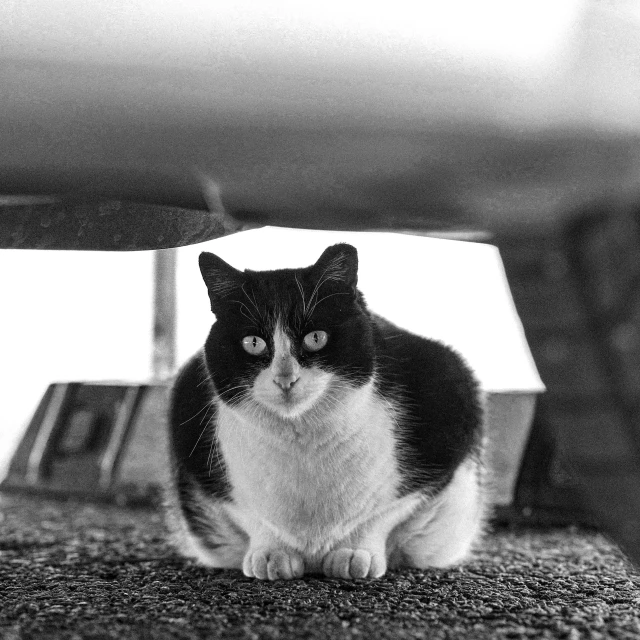 a cat that is sitting on the ground