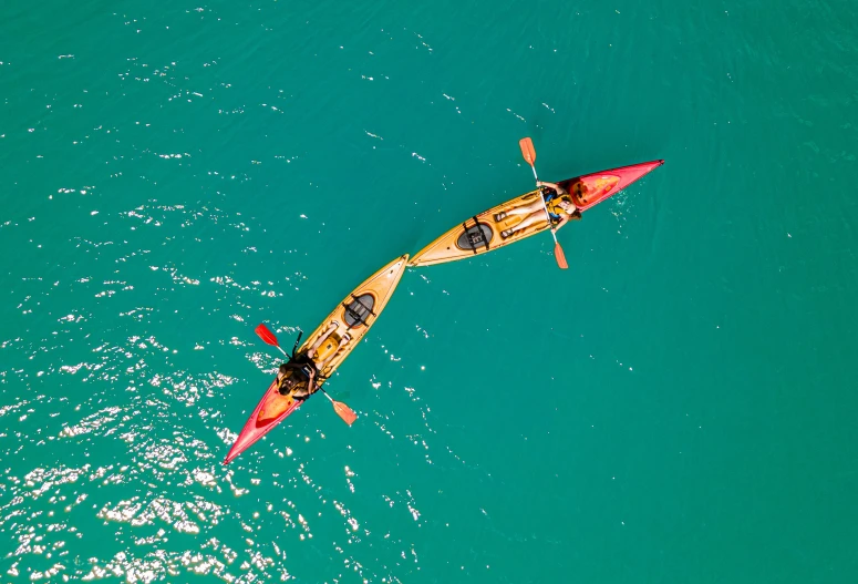 there are two people riding on a boat