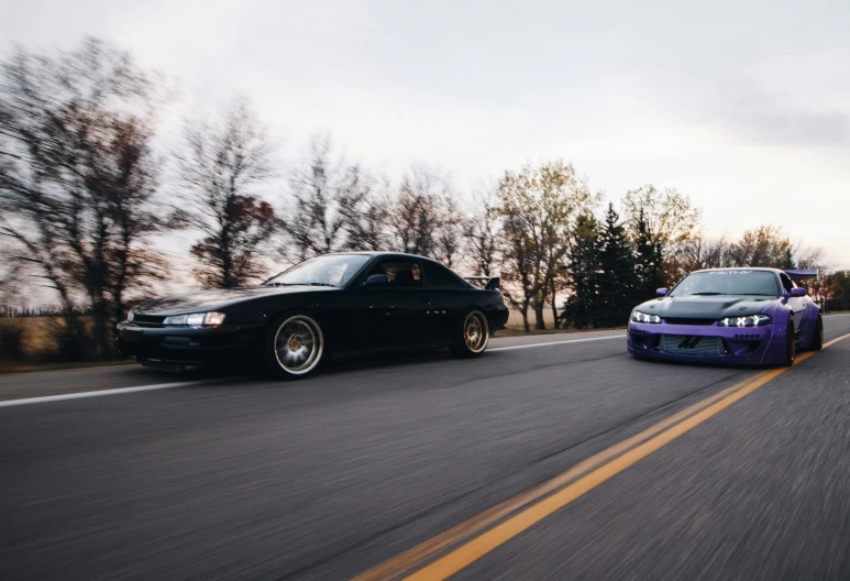 cars on the road during a cloudy day