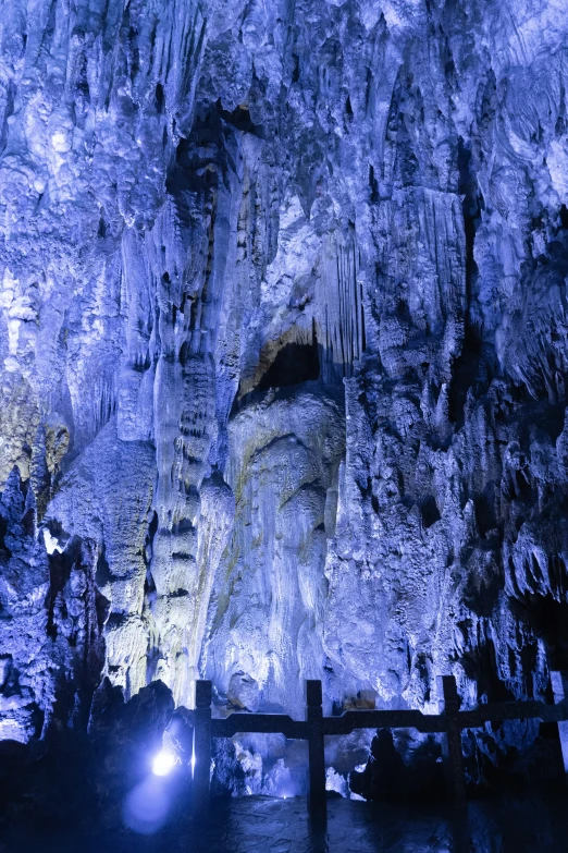 the caves have lights in them that give them light