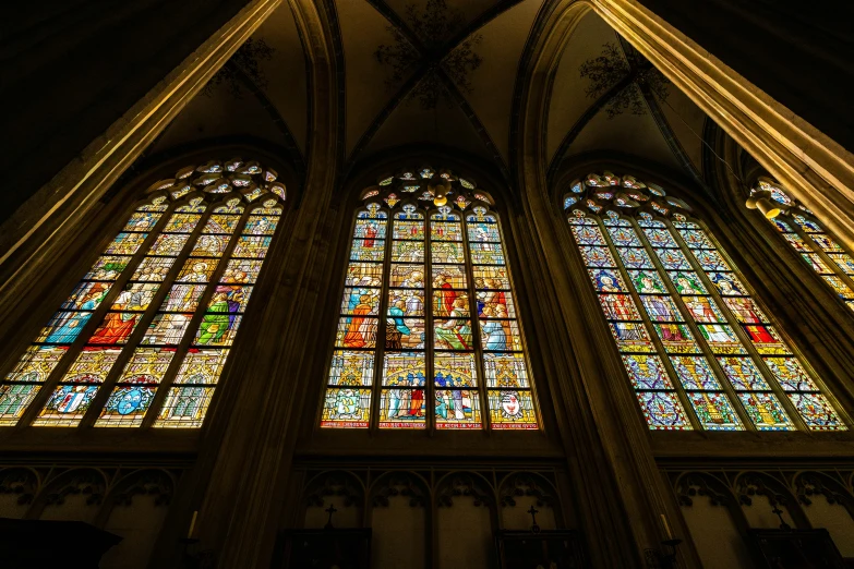 the stained glass windows are very beautiful