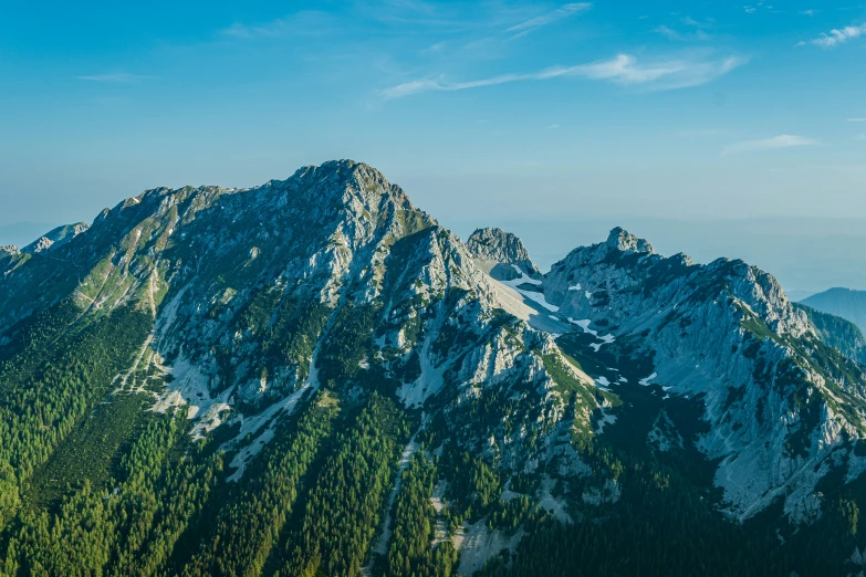 the top of some very large mountain peaks