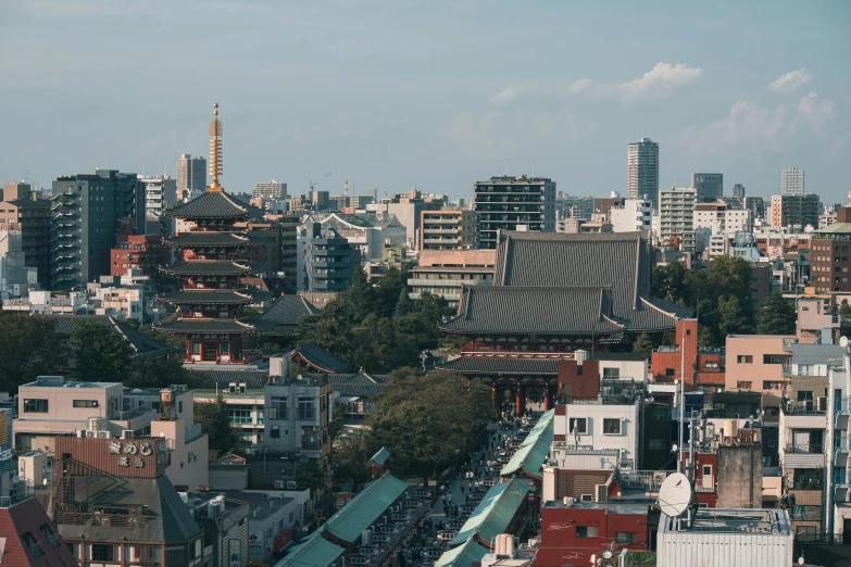 the city is a colorful urban scene with lots of buildings