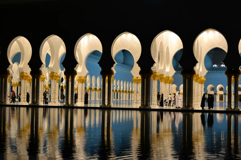 a row of arches that are next to each other