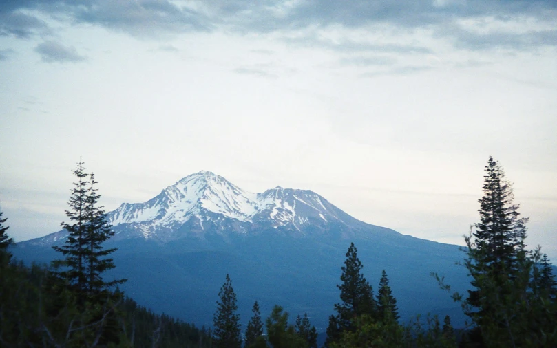 an image of a mountain from a distance