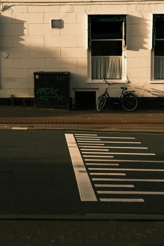 the building has a white sign on the outside