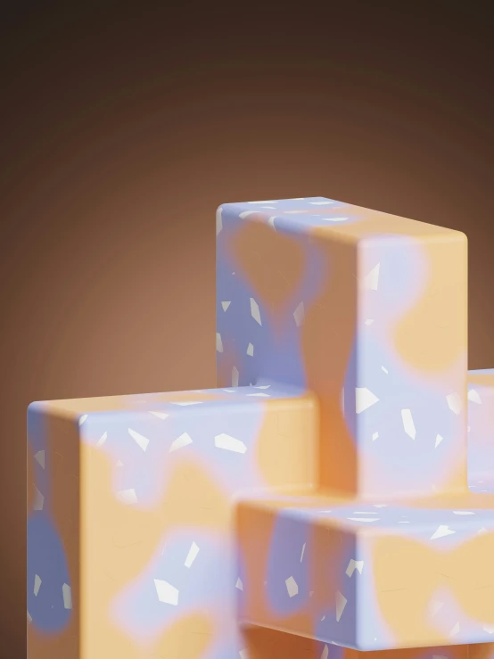 some very pretty colored blocks of food that looks like soap