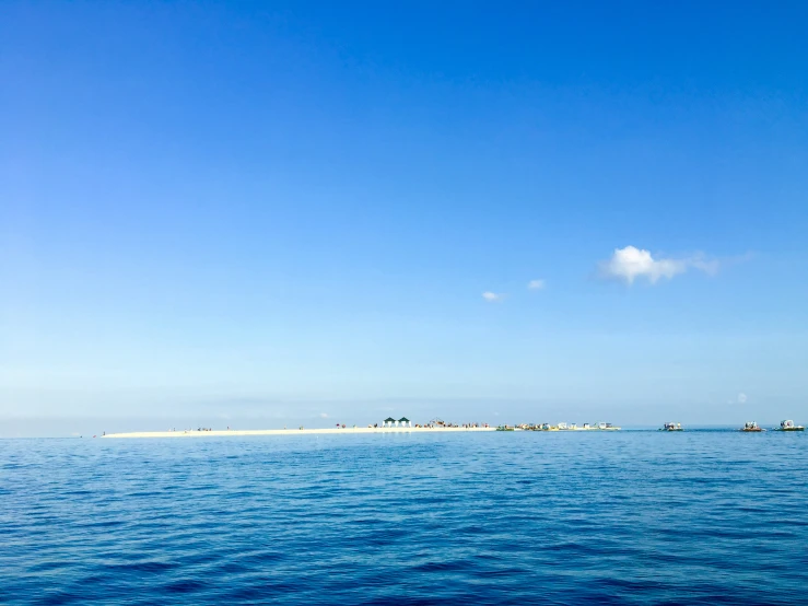 the blue waters and sky are perfectly hidden