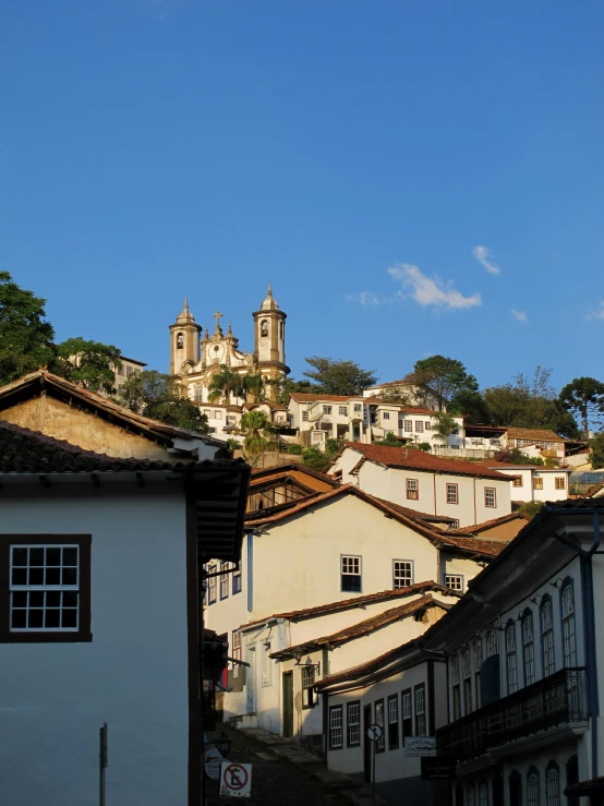 a town that has some buildings on top of it