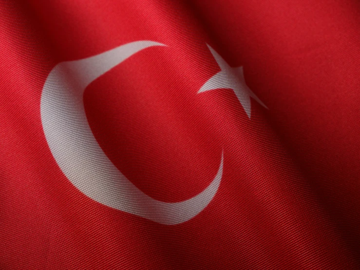 the texture of the national flag of turkey