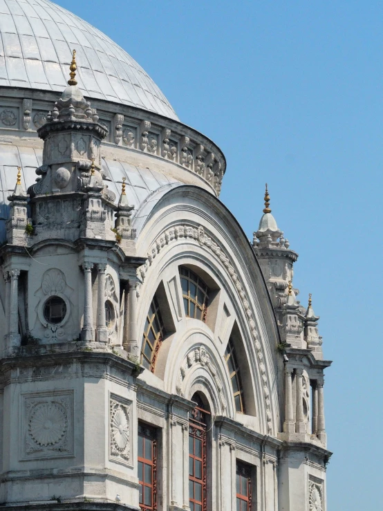 the clock tower has many intricate designs