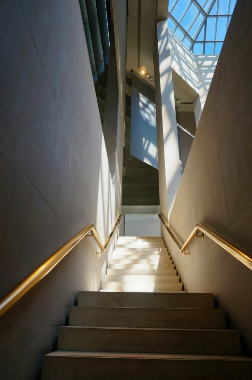 the stair leading to the roof is very clean