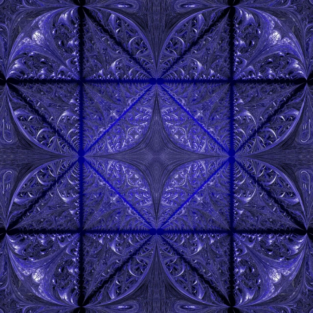 a digital artwork work of blue and black