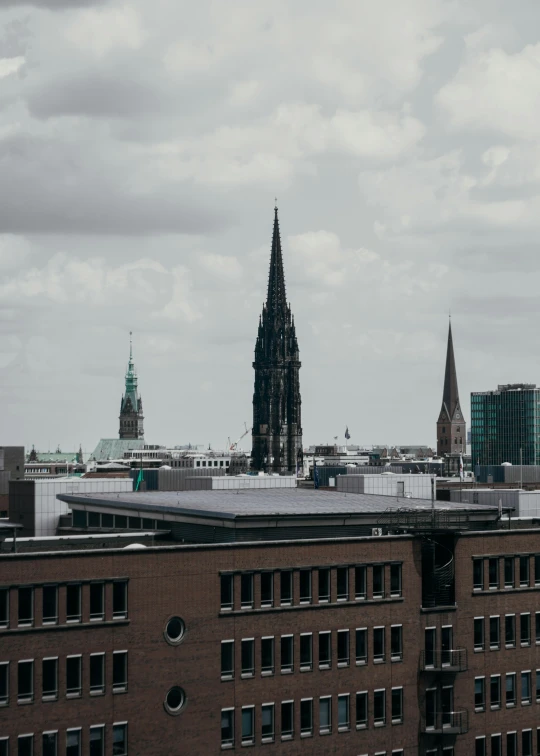 the skyline of an metropolitan city and cathedral