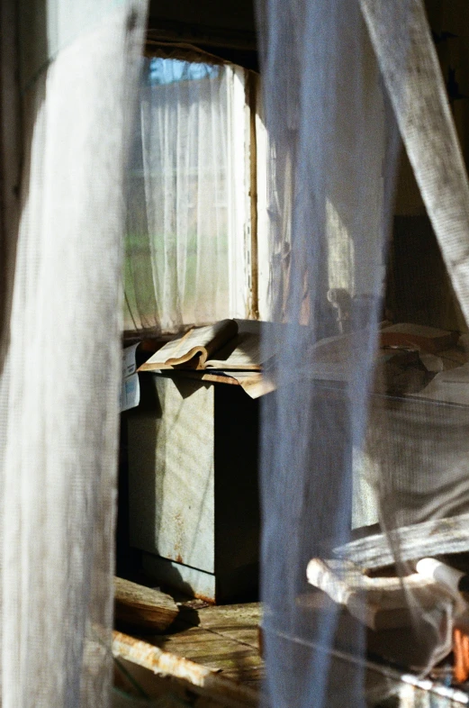 an open window shows a bunch of windows and a shelf