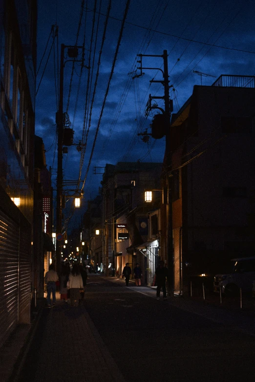 city street with no traffic at night time