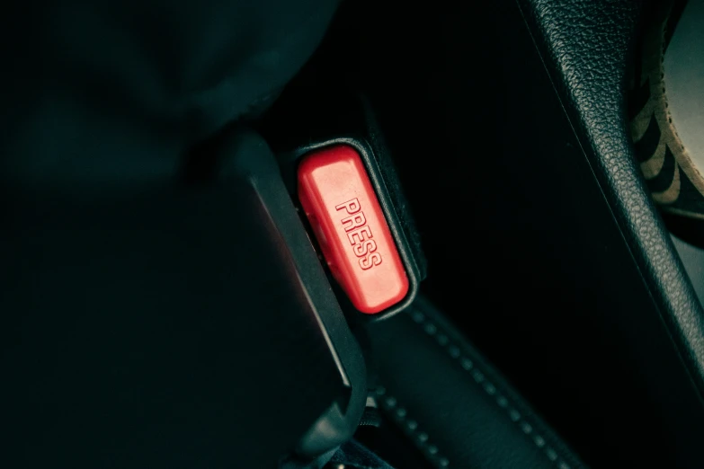 a car seat with the lights on