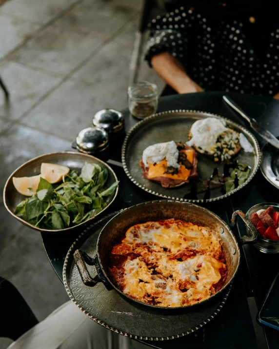 some plates of food on top of a table