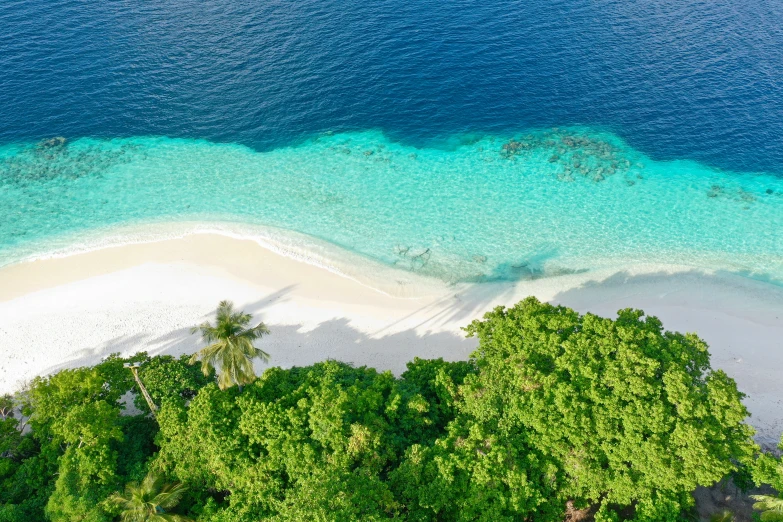 an aerial s of some sand and some water