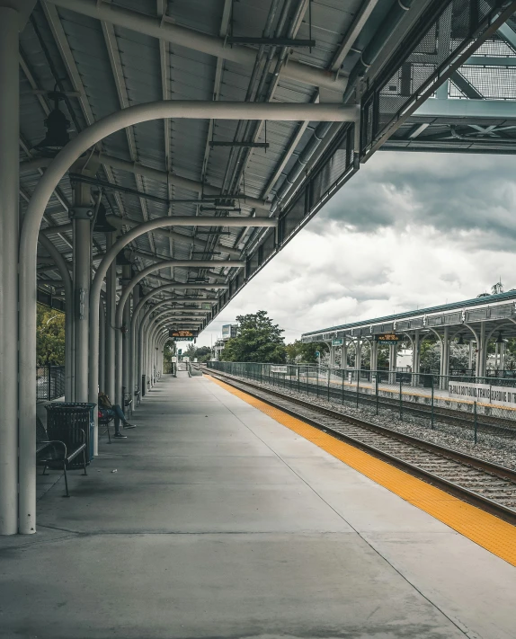 a view of the railyard from the platform